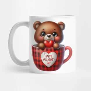 Valentine Bear In Tea Cup Mug